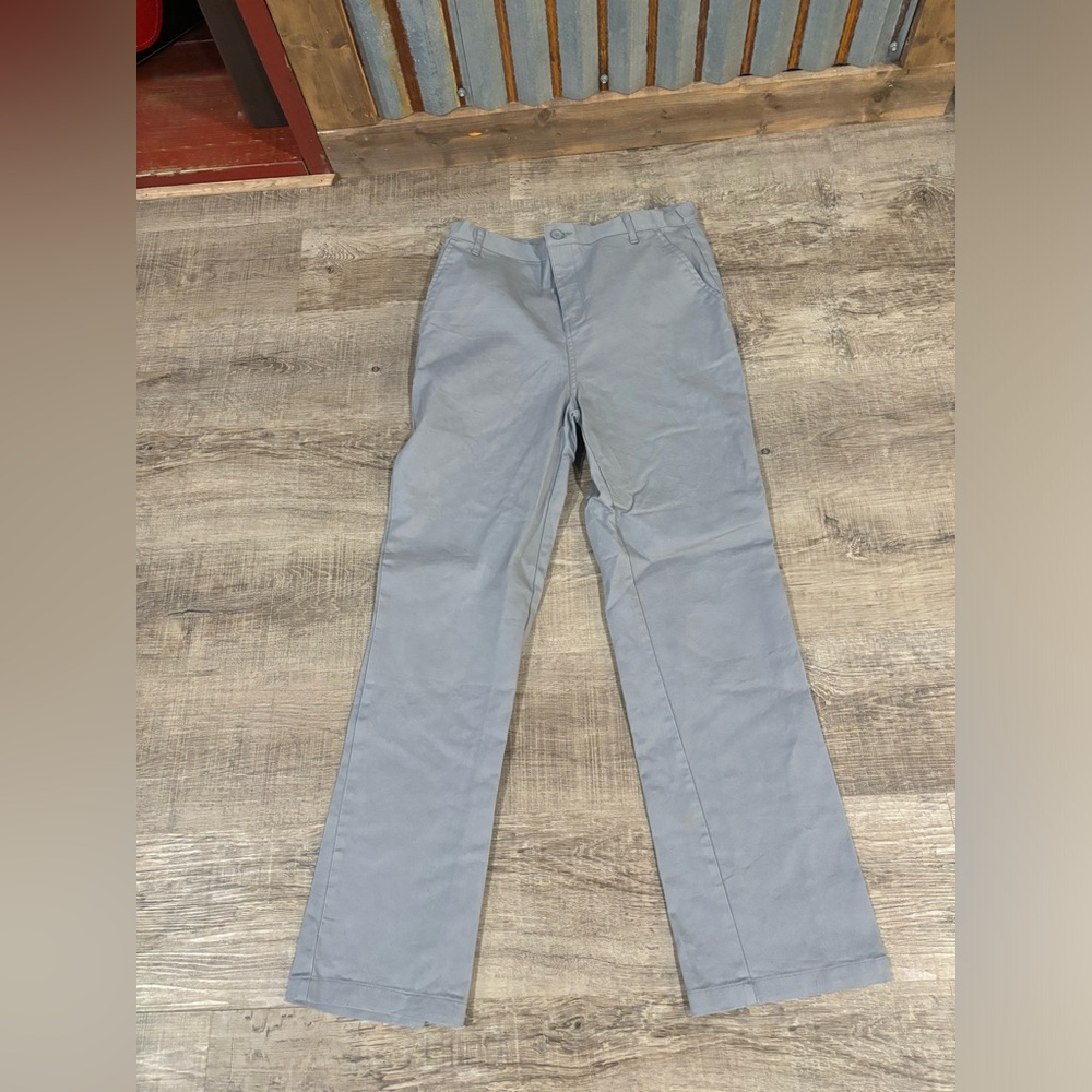Old Navy Gray Cotton Straight Dress Pants